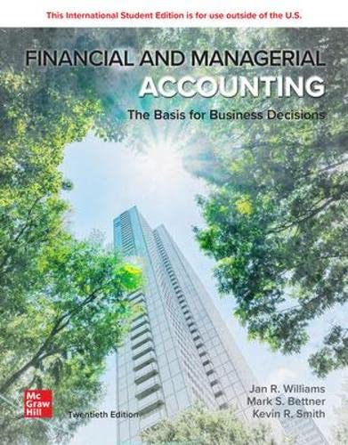 Beispielbild fr ISE Financial & Managerial Accounting zum Verkauf von Revaluation Books