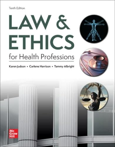 Stock image for Connect Access Card for Law & Ethics for the Health Professions, 10th Edition for sale by Bookseller909