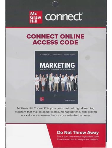 Beispielbild fr Connect Access Code Card for Marketing, 4th edition zum Verkauf von Facetextbooks