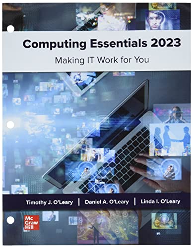 Beispielbild fr Loose Leaf for Computing Essentials 2023 zum Verkauf von BooksRun