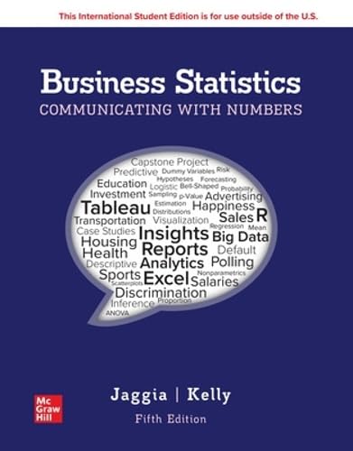 Beispielbild fr Business Statistics: Communicating With Numbers ISE zum Verkauf von Blackwell's