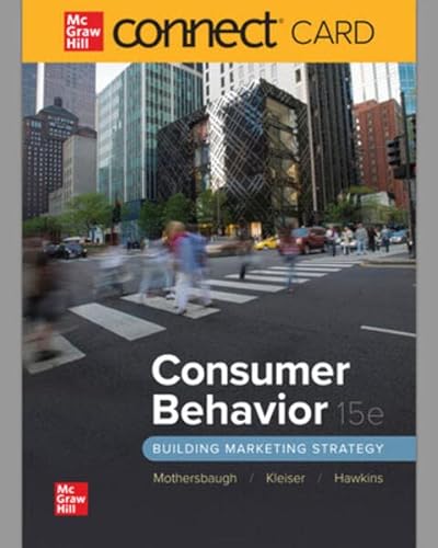 Beispielbild fr Connect Access Code Card for Consumer Behavior, 15th edition zum Verkauf von Facetextbooks