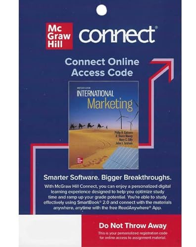 Beispielbild fr Connect Access Code Card for International Marketing, 19th edition zum Verkauf von Bookseller909