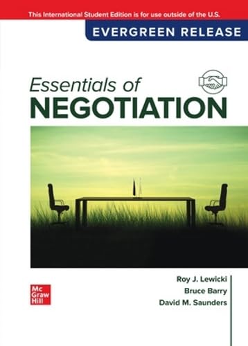 Beispielbild fr Essentials of Negotiation ISE zum Verkauf von PBShop.store UK