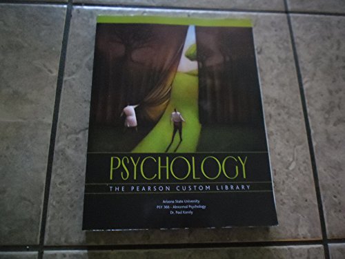 Stock image for Psychology PSY 366 - Abnormal Psychology (Arizona State University) for sale by Tin Can Mailman, Arcata