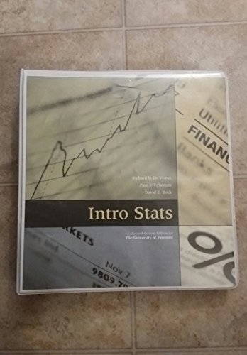 Imagen de archivo de Intro Stats, Second Custom Edition a la venta por SatelliteBooks