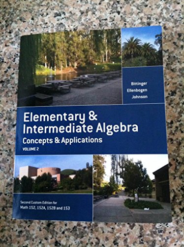 9781269311212: Elementary & Intermediate Algebra (Volume 2) Concepts & Applications