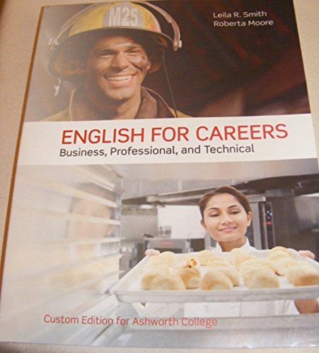 Imagen de archivo de English For Careers - Business, professional, and Technical - Custom Edition for Ashworth College a la venta por Better World Books