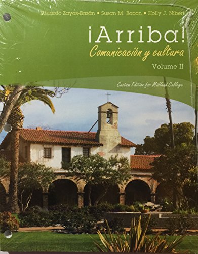 Imagen de archivo de Arriba! Comunicaci n Y Cultura Volume II Custom Edition for Midland College a la venta por BookHolders