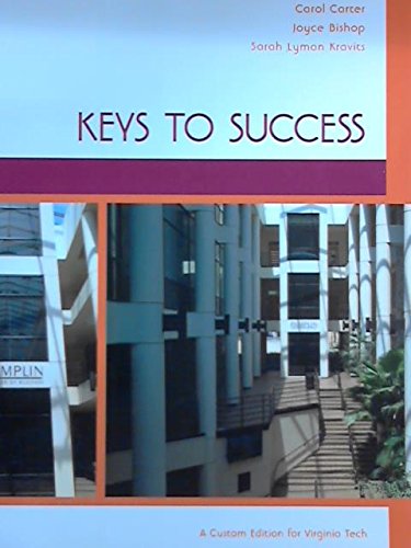 Stock image for Keys To Success: A Custom Edition For Virginia Tech for sale by BookHolders