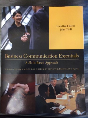 Stock image for Business Communication Essentials : A Skills-Based Approach for sale by Better World Books