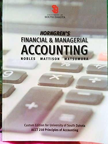 Beispielbild fr Horngren's Financial & Managerial Accounting zum Verkauf von One Planet Books