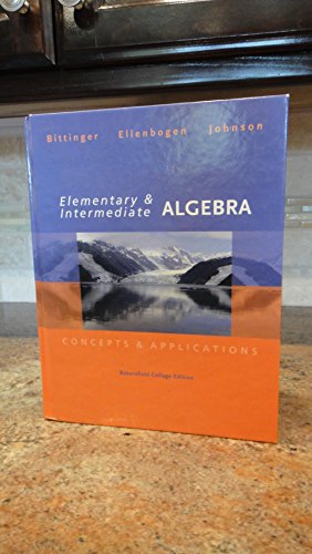 Stock image for Elementary & Intermediate Algebra for sale by Better World Books
