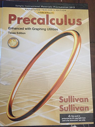9781269614375: Precalculus Enhanced with Graphing Utilities Texas Edition TEACHER'S EDITION