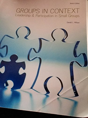 Imagen de archivo de Groups in Context Leadership & Participation in Small Groups a la venta por Better World Books