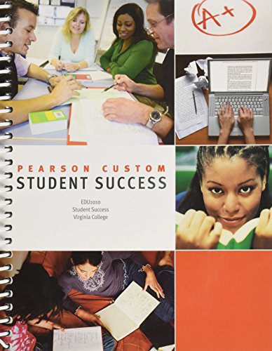 Imagen de archivo de Pearson Custom Student Success - Virginia College (EDU1010) a la venta por BookHolders