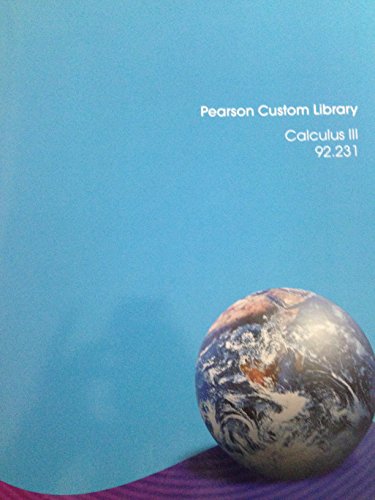Imagen de archivo de Pearson Custom Library Calculus III a la venta por SecondSale