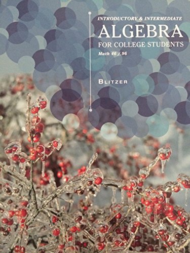 Imagen de archivo de Introductory & Intermediate Algebra for College Students a la venta por HPB-Red