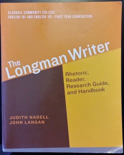 Stock image for The Longman Writer Rhetoric, Reader, Research Guide, and Handbook for sale by HPB-Red