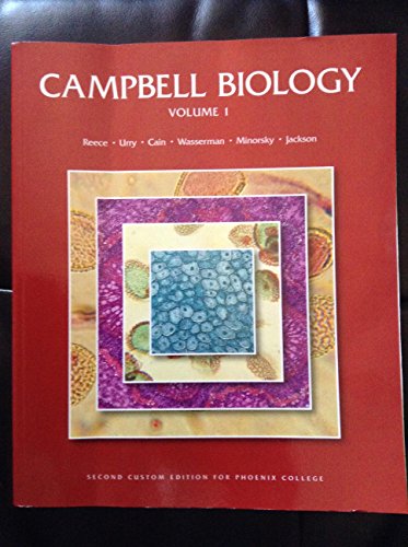 Imagen de archivo de Campbell Biology, Volume 1; Second Custom Edition for Phoenix College a la venta por HPB-Red