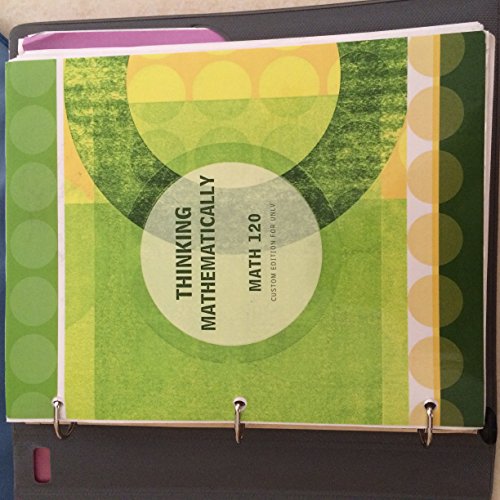 Imagen de archivo de Thinking Mathematically: Math 120 Custom Edition for UNLV a la venta por Hawking Books