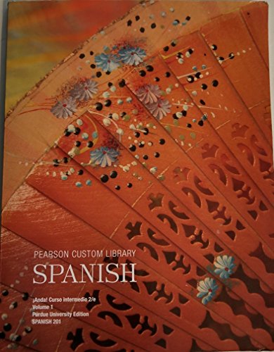 Imagen de archivo de Pearson Custom Library Spanish 201 Volume 1 Purdue University 2/e a la venta por Better World Books