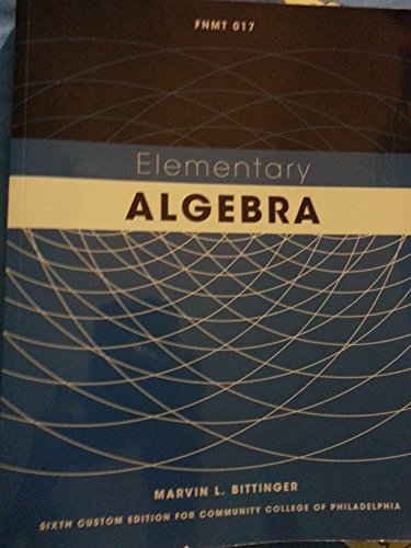 9781269865739: Math 017 Elementary Algebra with Mymathlab Student