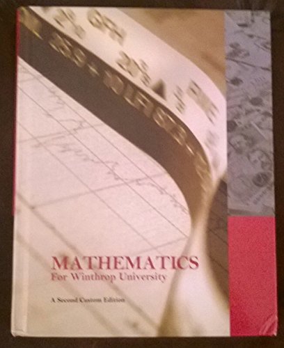 Imagen de archivo de Mathematics for Winthrop University a la venta por Better World Books