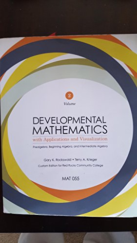 Stock image for Developmental Mathematics with Applications and Visualization for sale by BooksRun
