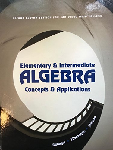 Stock image for Elementary & Intermediate Algebra: Concepts & Applications, 2/e for sale by Bayside Books
