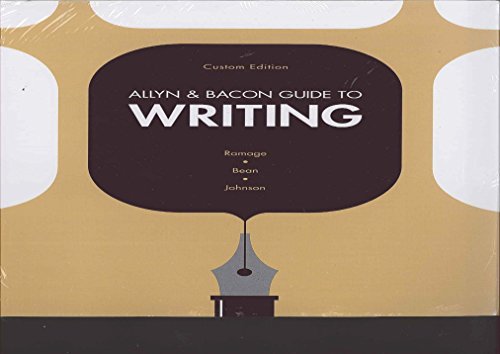 Imagen de archivo de Allyn and Bacon Guide to Writing a la venta por Idaho Youth Ranch Books