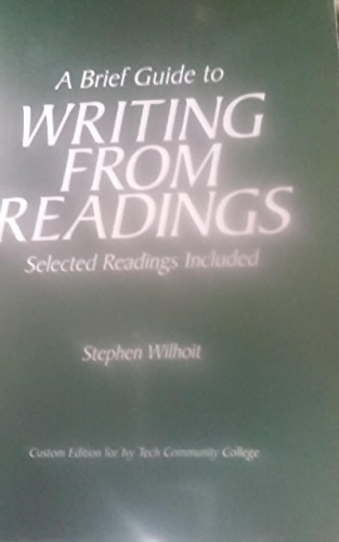 Stock image for A Brief Guide to Writing From Readings Selected Readings Included Custom Ivy Tech for sale by HPB-Red