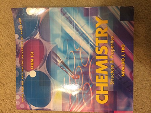 Beispielbild fr Chemistry: Structure and Properties ( Third Edition for University of Maryland Chem 131) zum Verkauf von BookHolders
