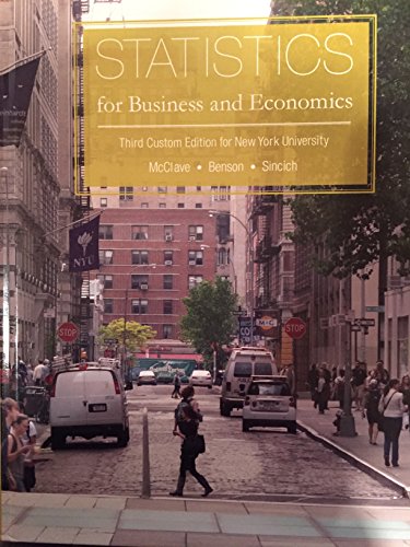 Stock image for Statistics for Business and Economics Third Custom Edition for New York University for sale by SecondSale