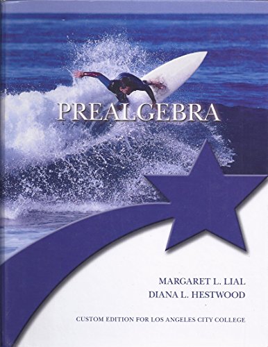 Imagen de archivo de Prealgebra (Custom Edition for Los Angeles City College) a la venta por HPB-Red