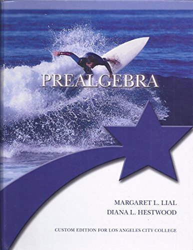 9781269925013: Prealgebra (Custom Edition for Los Angeles City College)