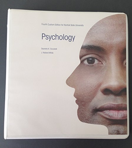 Stock image for Psychology (Fourth Custom Edition for Norfolk State University) for sale by BookHolders