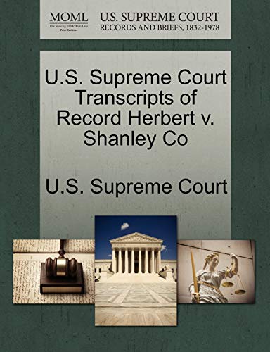 Beispielbild fr U.S. Supreme Court Transcripts of Record Herbert V. Shanley Co zum Verkauf von Lucky's Textbooks