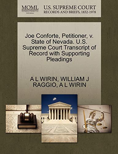 Stock image for Joe Conforte, Petitioner, V. State of Nevada. U.S. Supreme Court Transcript of Record with Supporting Pleadings for sale by Lucky's Textbooks