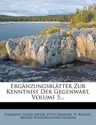 ErgÃ¤nzungsblÃ¤tter Zur Kenntniss Der Gegenwart, Volume 5... (German Edition) (9781274719799) by Meyer, Hermann Julius; Dammer, Otto; Krause, H.