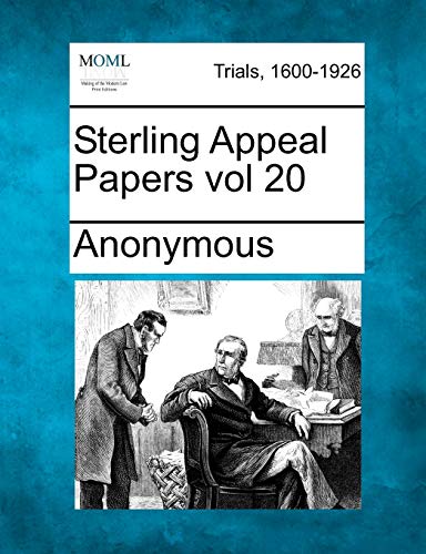 Imagen de archivo de Sterling Appeal Papers Vol 20 a la venta por Ebooksweb