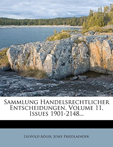 Sammlung von Entscheidungen von Handels-Gesetzbuche. (German Edition) (9781278124735) by Adler, Leopold; Friedlaender, Josef