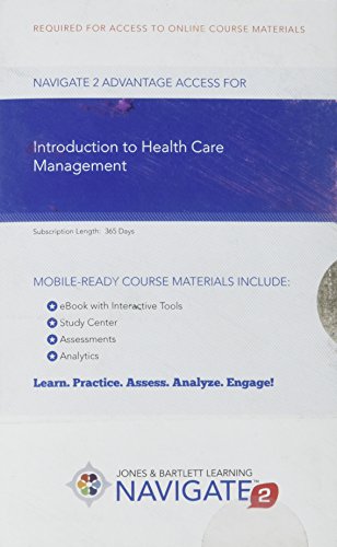 Beispielbild fr Introduction to Health Care Management Navigate 2 Advantage Access Code zum Verkauf von Revaluation Books