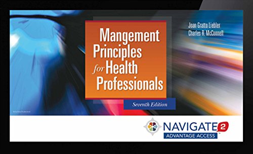 Imagen de archivo de Management Principles for Health Professionals Navigate 2 Advantage Access Code a la venta por SecondSale