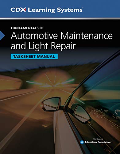 9781284179668: Fundamentals of Automotive Maintenance and Light Repair Tasksheet Manual