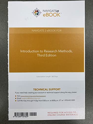 Stock image for Navigate 2 eBOOK for Introduction to Research Methods 3rd Edition for sale by A Team Books