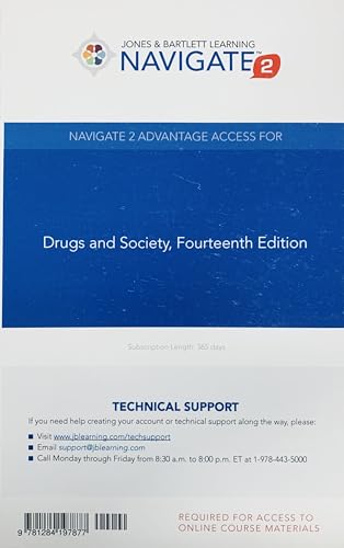 Imagen de archivo de Navigate Advantage Access for Drugs & Society 14th Edition a la venta por A Team Books