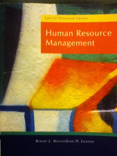 9781285024868: Human Resources Management Special 13th Edition