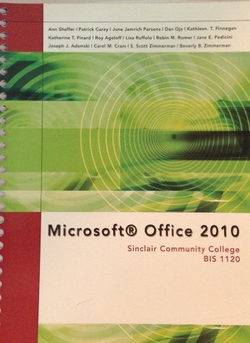 Microsoft Office 2010 (9781285025940) by Shaffer