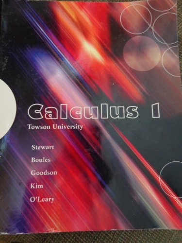 Imagen de archivo de Calculus 1 Custom for Towson University (NEW!!) a la venta por BookHolders